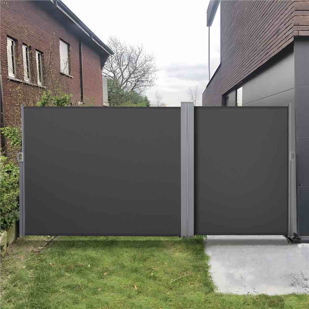 236.5'' W Double Folding Side Awning Retractable Patio Awning