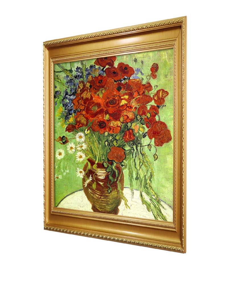 Red Poppies and Daisies, Vincent Van Gogh Art Reproduction. Giclee Canvas Prints Wall Art