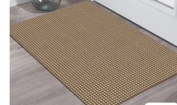 Machine Washable Cotton Area Rug with Non-Slip Backing? Tan/Brown
