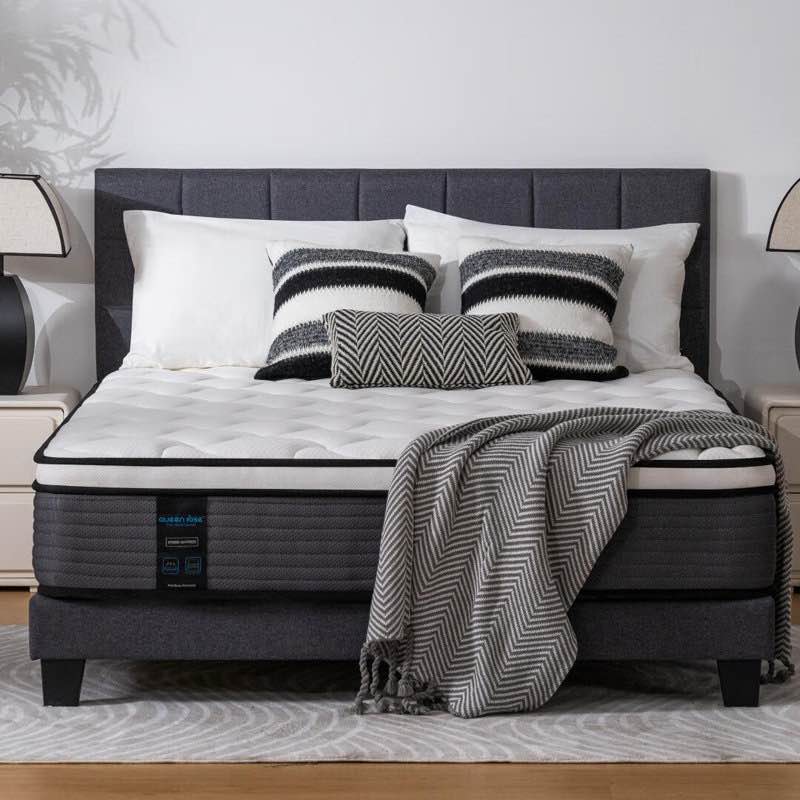 Gwendolyn 12''Queen Cool Frim Memory Foam Hybrid Mattress in a Box, OEKO-TEX® Certified