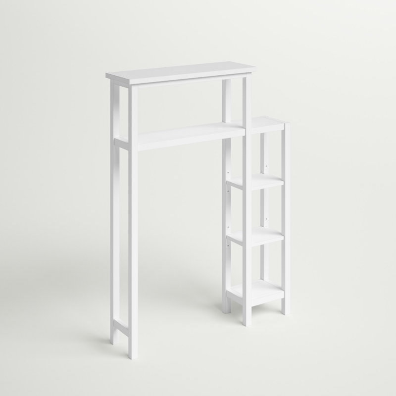 Belz 35" Wide 49" Height Traditional Style Over The Toilet Organizer With Side Shelving