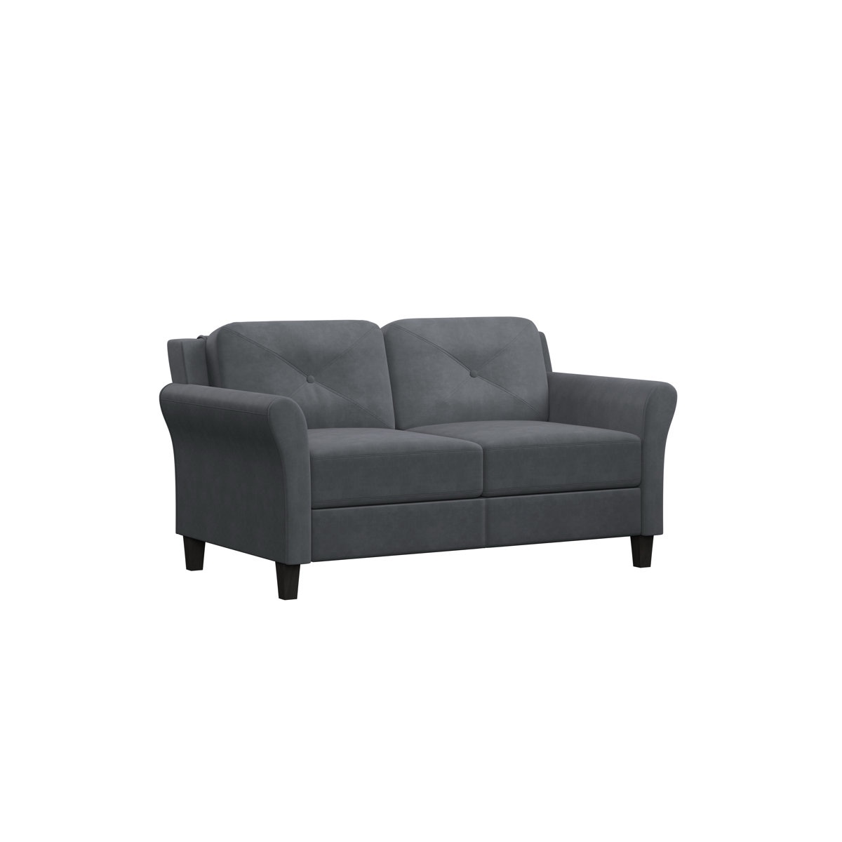 Ibiza 57.87" Round Arm Tufted Back Loveseat