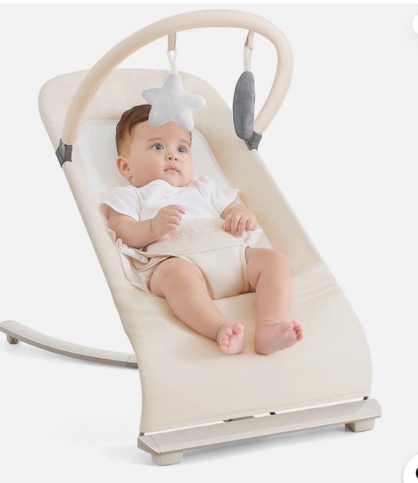 3-in-1 Portable Baby Bouncer & Rocker Chair for Newborn to Toddler - 4 Adjustabl