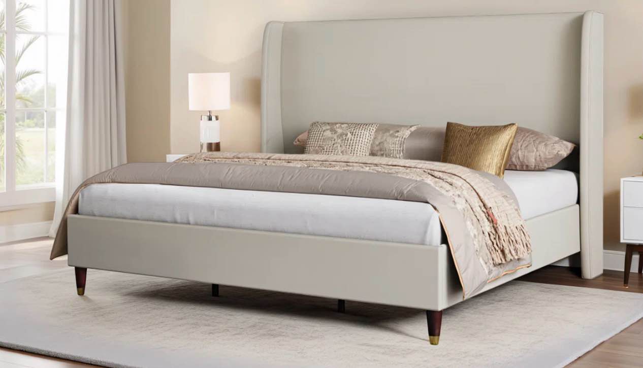 Belo Upholstered Low Profile Platform Bed ( King)