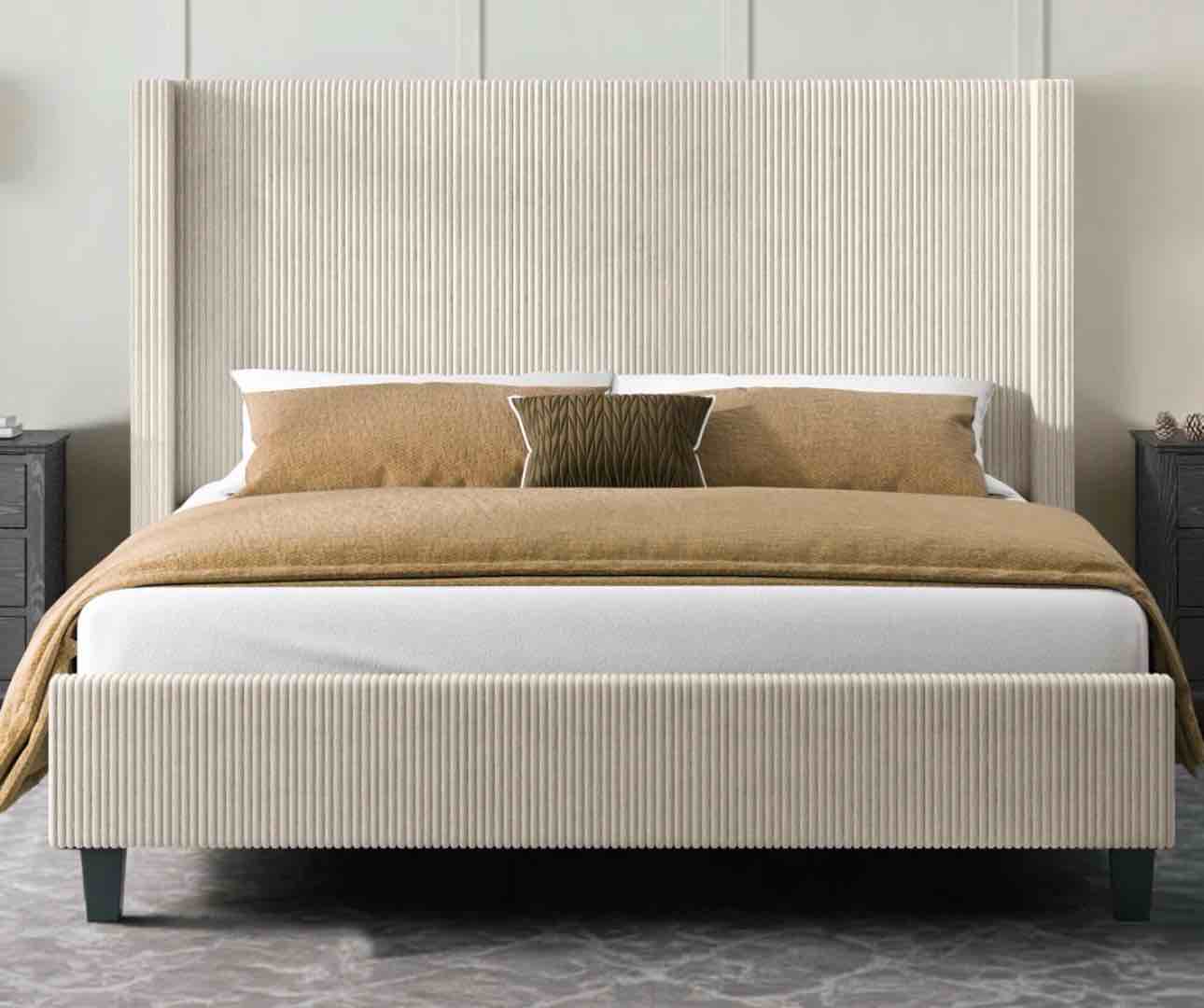 Wauseon Corduroy Upholstered Bed