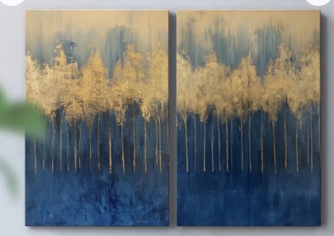 Abstract Series I-Premium Gallery Wrapped Canvas-Ready to Hang ( 18 x 12)