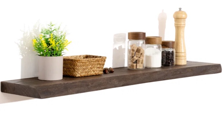 Carsin Irregular Reclaimed Elm Floating Wall Shelf ( 36”) 