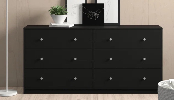 Clanton 56.34” W 6-Drawers Dresser