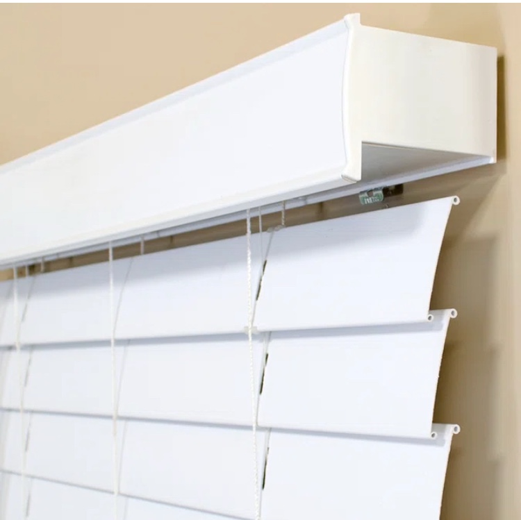 Symple Stuff Room Darkening 2-in Flat Slat Faux Wood Horizontal/Vertical Blinds ( 65.75”-71.75” x 60)