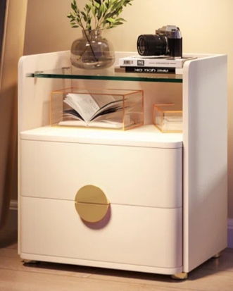 19.69” W Nightstand Off White 