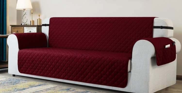 Polyester Box Cushion Sofa Slipcover