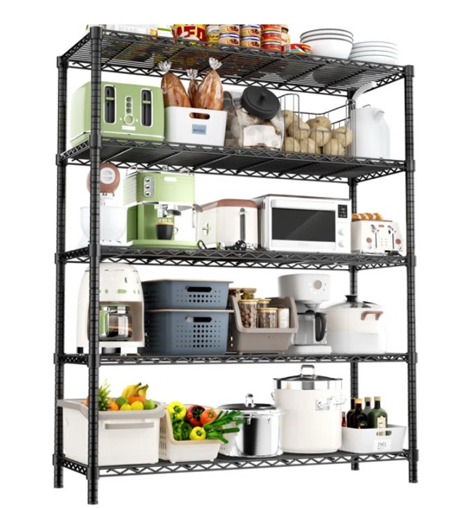 Height - Adjustable Garage Wire Shelving Unit for Kitchen,Laundry Room, Pantry, Warehouse, Basement