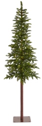 7’ Alaskan Alpine Artificial Christmas Tree with 150 Clear Microdot (Multifunction) LED Lights and 165 Bendable Branches