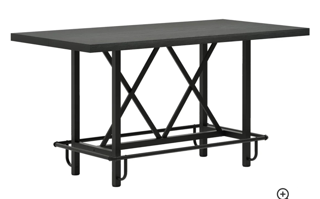 63" Dining Table, Rectangular Kitchen Table for 6 People