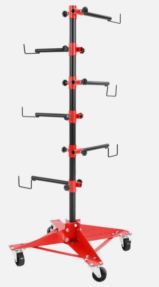 Panel Tree Paint Stand with 6 Hooks Panel Holder Adjustable Center Post Hang