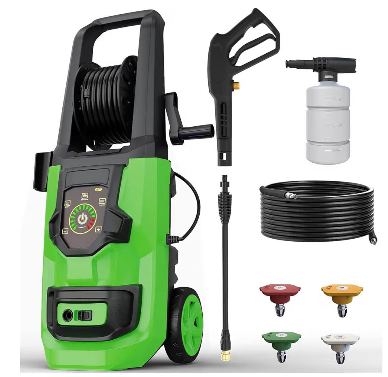 Pressure Washer -5000PSI Power Washer with Foam Cannon, High Pressure Cleaning Machine with 4 Connect Nozzles for Cars/Patio/Driveways/Home Cleaning ( Used)