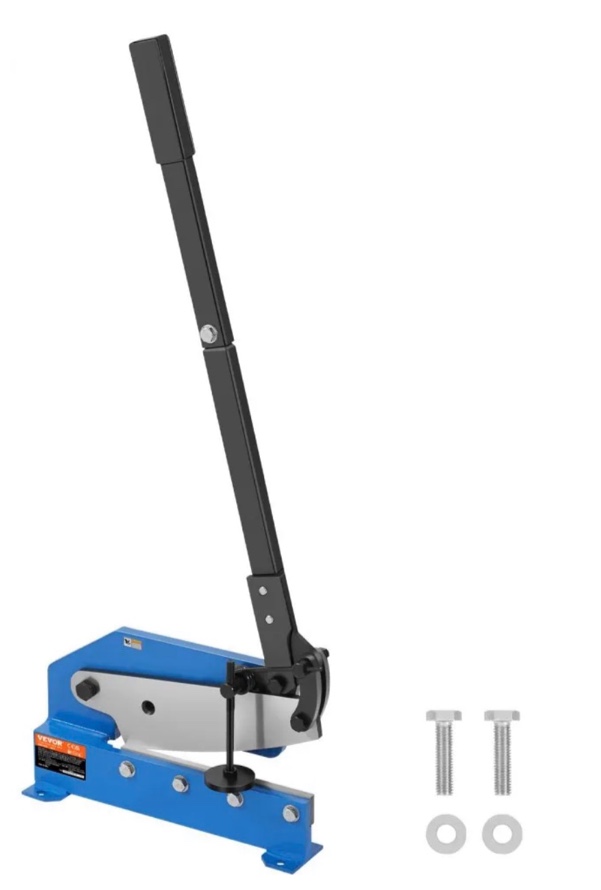 VEVOR 12" Manual Hand Plate Shear for Metal Sheet Processing, HS-12 Benchtop Cutter with Q235 Material, for Crafts Thick Steel Crafting, Heavy Duty Roll Press Machine for Builders, DIY Enthusiasts ( Missing One Screw)