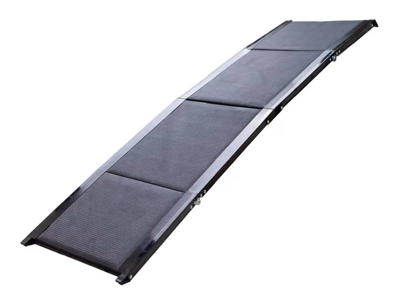 Hakuna Pets Deluxe Aluminium Pet Ramp – Portable Folding Dog Ramp for Cars, SUVs, and Beds – Non-Slip Surface for Large & Small Dogs – Supports Up to 150 lbs – Lightweight & Durable