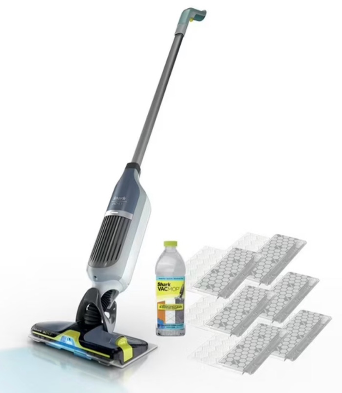 Shark VACMOP Reveal Cordless Hard Floor Vacuum and Spray Mop with 6 Disposable Pads and Cleaning Solution