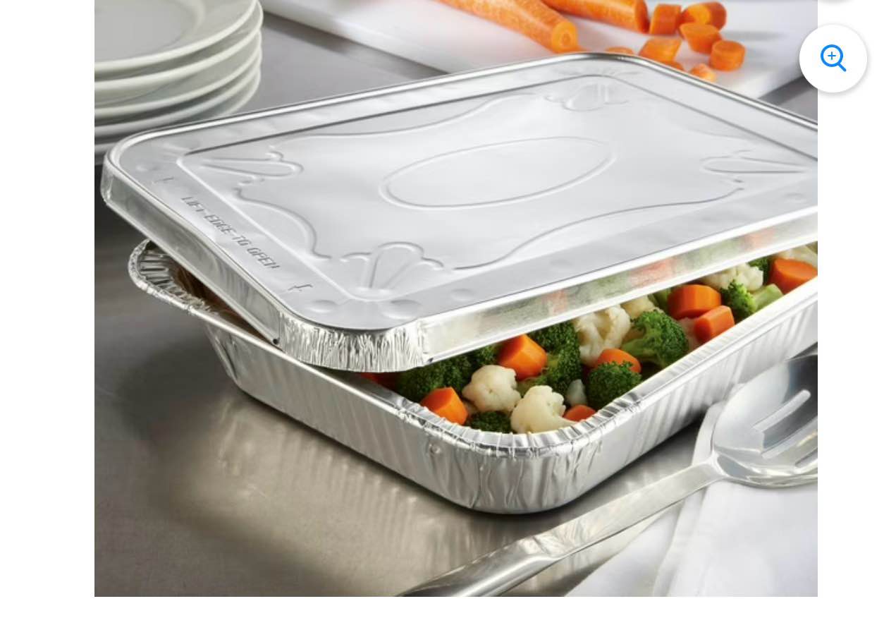 member's mark aluminum steam table lids, half size, 100 ct.