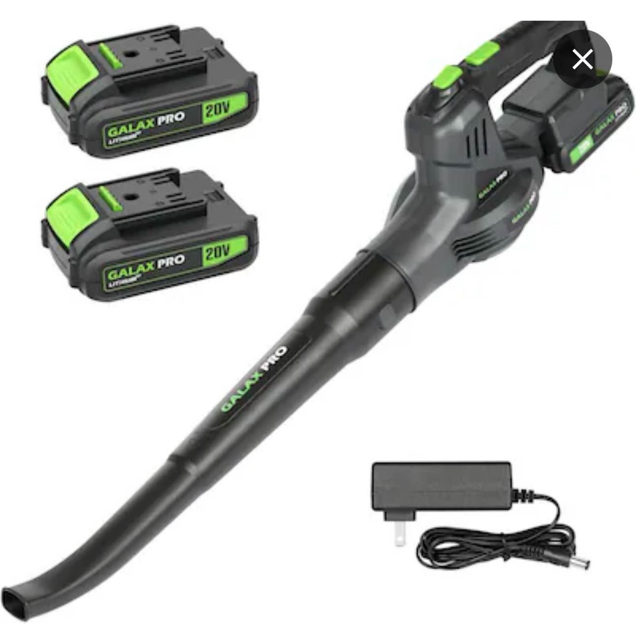 Galaxpro 20v Cordless Leaf Blower with 2 Batteries and Charger 150 MPH 230 CFM High Speed