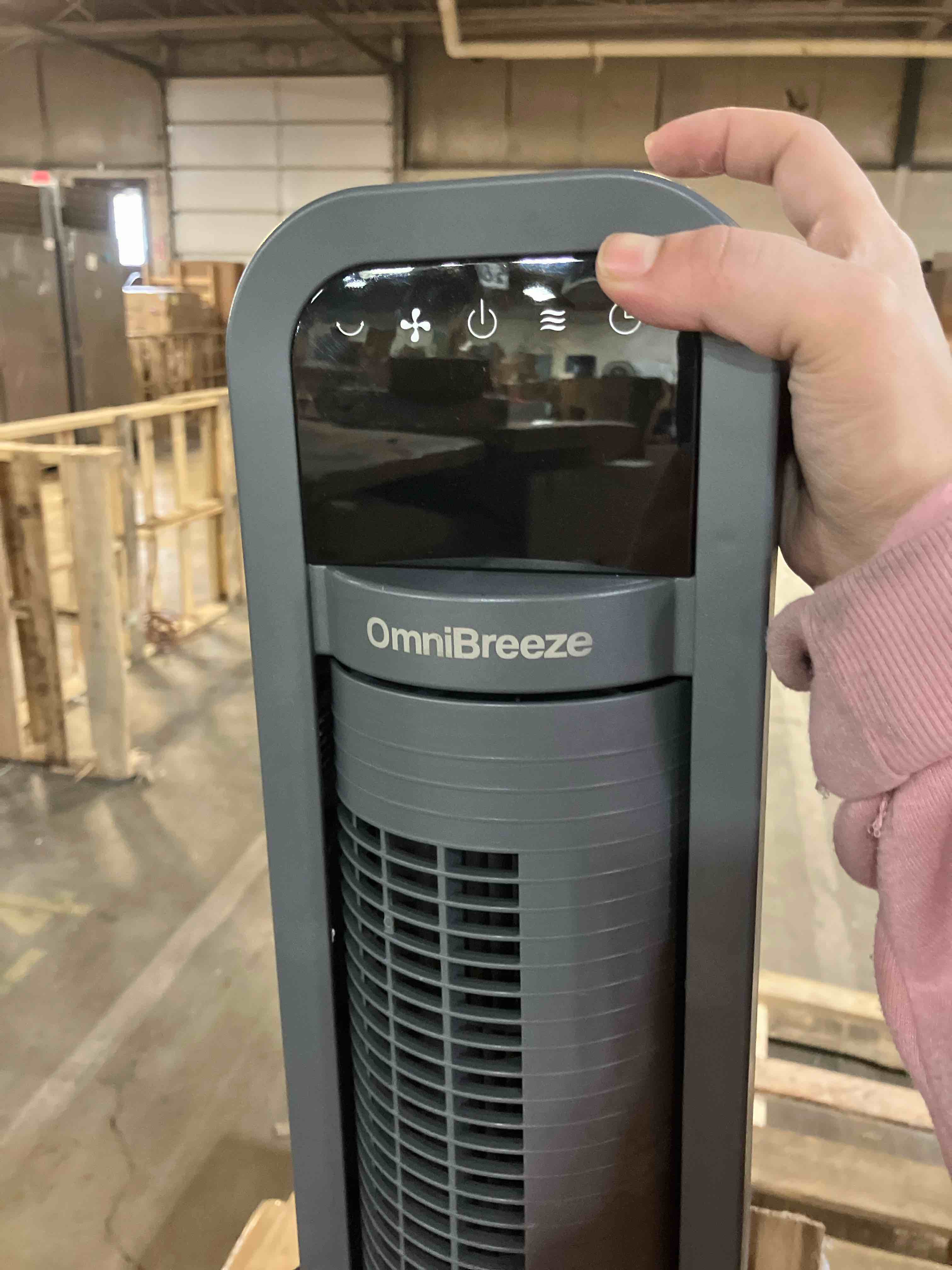 Condition photo showing Good Condition for OmniBreeze Digital Electric Tower Fan, Inner Oscillation with Remote Control, LED Display, Standing Bladeless Floor Fans Cooling and Quite Indoor Living Room Bedroom use (40Inch) 40 Inch Inner Oscillation