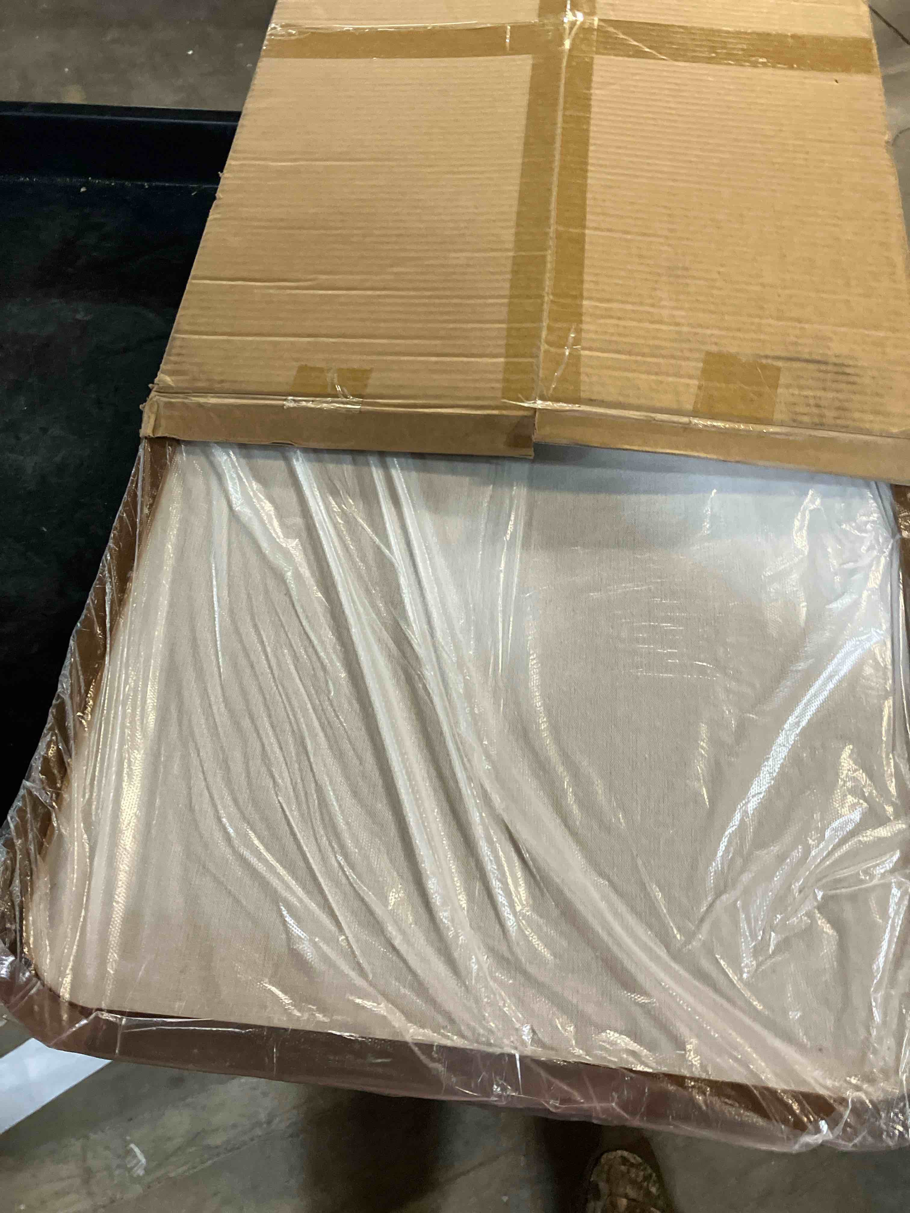 Condition photo showing New/Like New for Linen Bulletin Board, Pin Board for Walls, Fabric Bulletin Board, Large Pin Board for Home Kitchen Office Decorative, 20"x30" Linen Brown Wood Frame Cork Board(BN-5075)