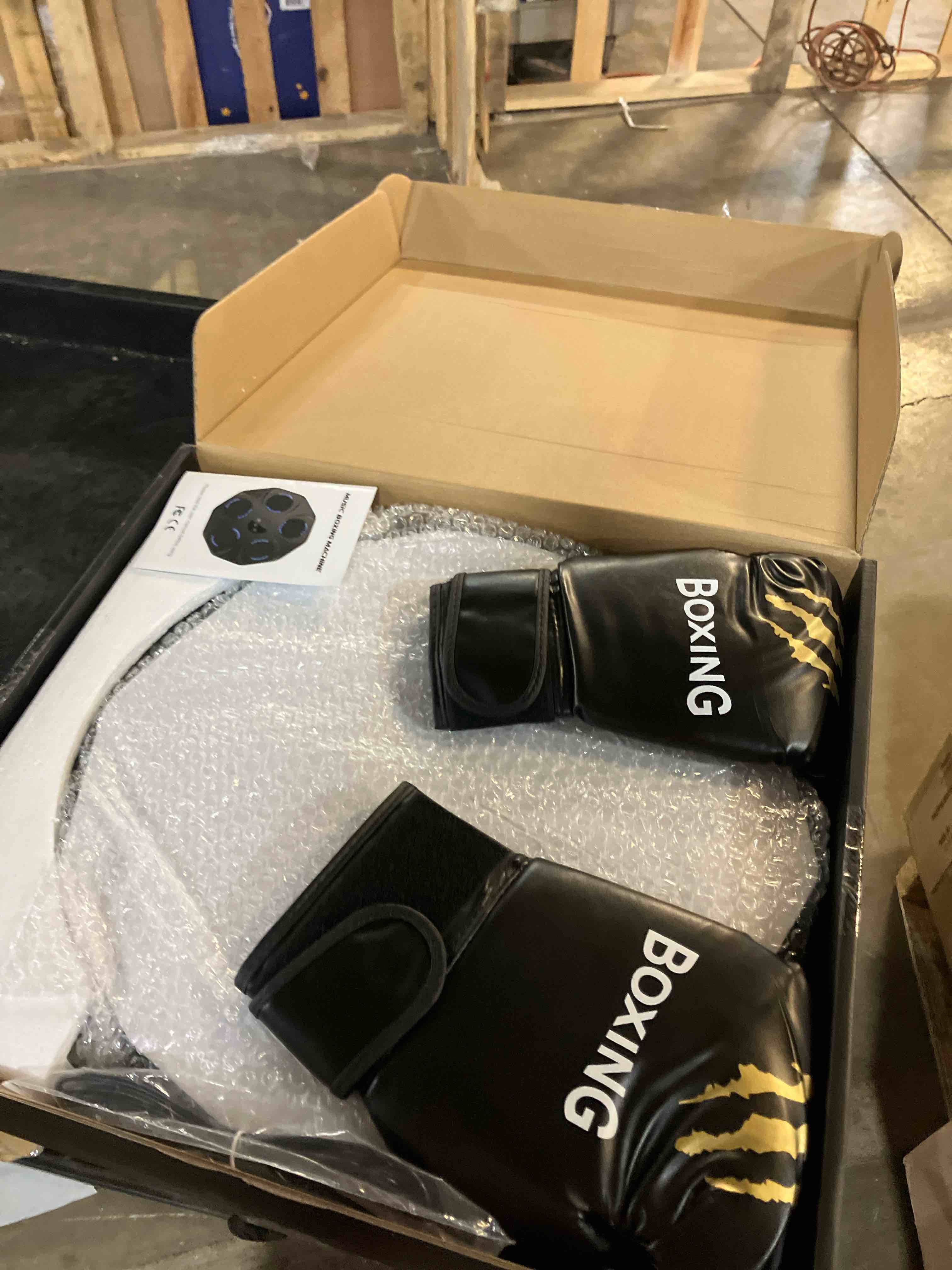 Condition photo showing New/Like New for Music Boxing Machine, Interactive Punching Trainer with Boxing Gloves, Large Size Wall Mounted Electronic Boxing Target for Adult Kids, 9 Modes & 9 Speeds Black