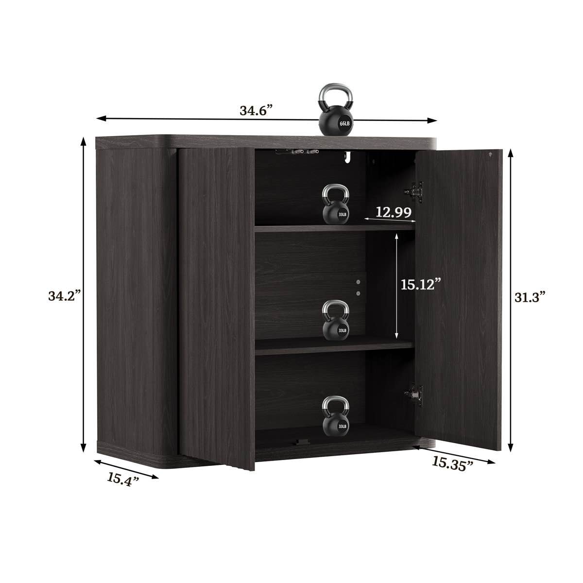 Condition photo showing Good Condition for Cesiro 34.6'' Wide Buffet Sideboard With Adjustable Shelves