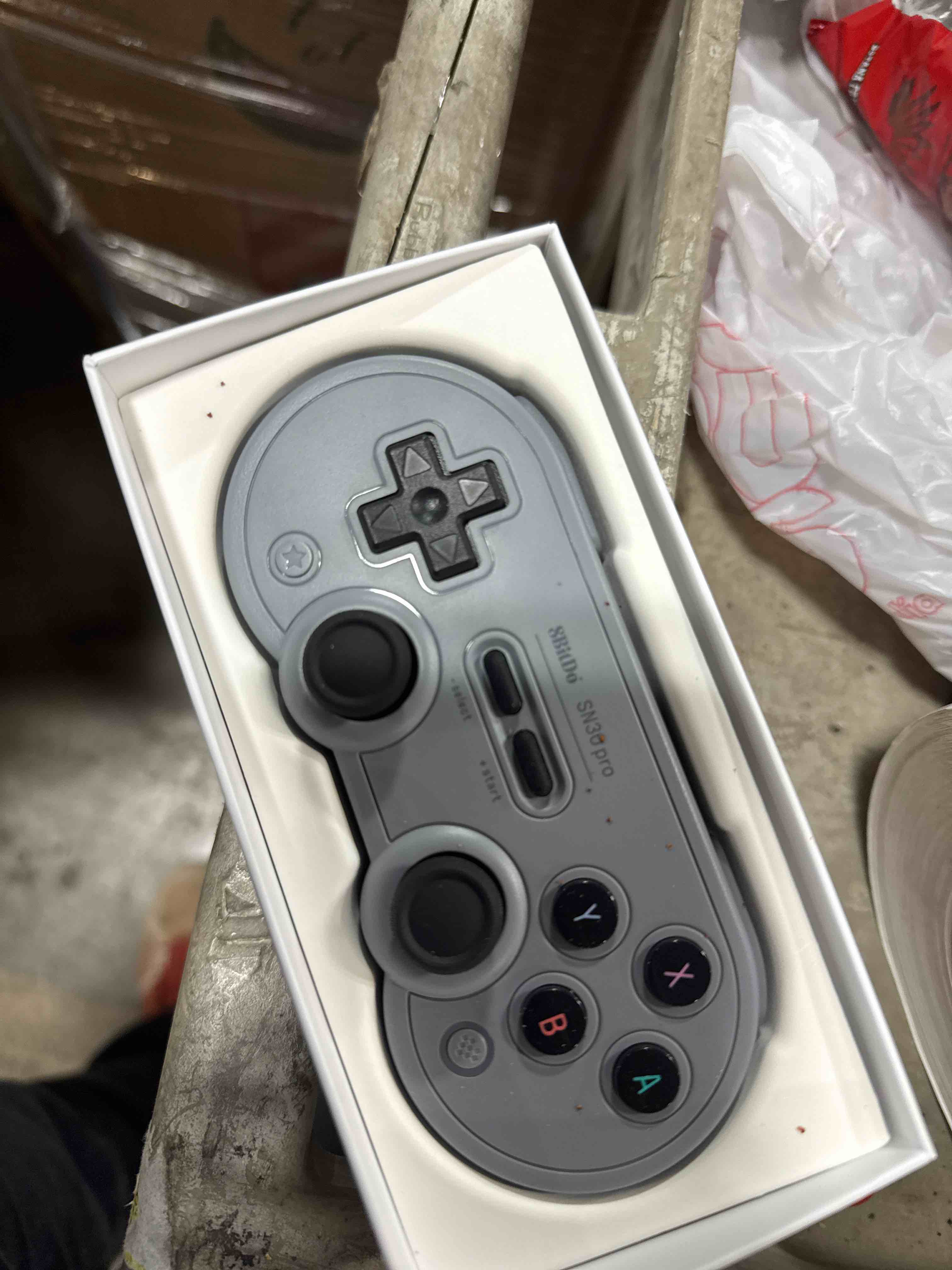 Condition photo showing New/Like New for 8Bitdo SN30 Pro Bluetooth Controller, Hall Effect Joystick Update, Compatible with Switch, PC, macOS, Android, Steam Deck & Raspberry Pi (Gray) Hall Effect Joystick Gray Edition