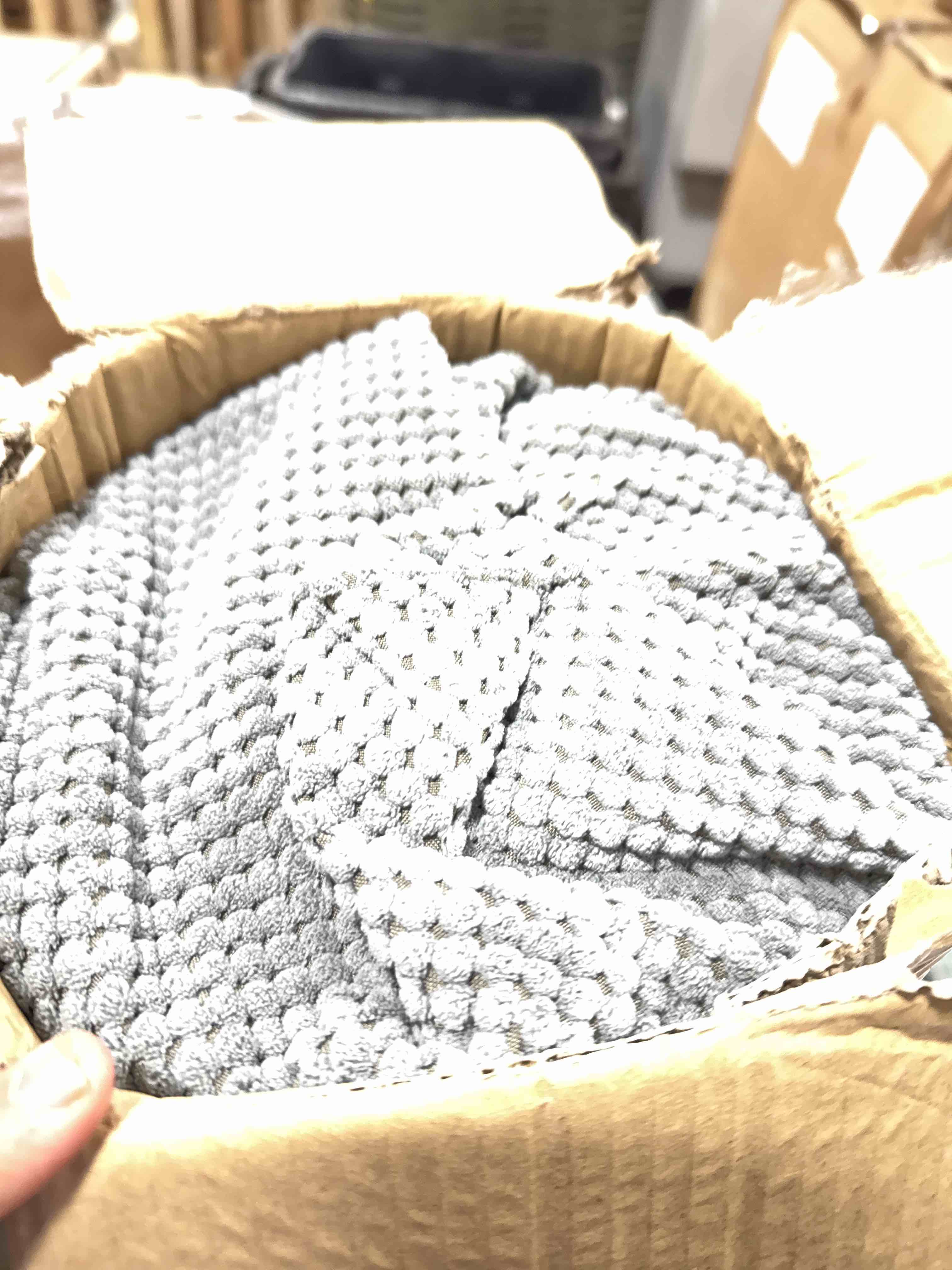 Condition photo showing Good Condition for Dog Stairs for Small Dogs, 3-Step Non-Slip Pet Stairs for Couch Sofa and Chair, Dog Bed Stairs for Puppy, Older Cat,Grey,13.6" H Grey 3 13.6"H