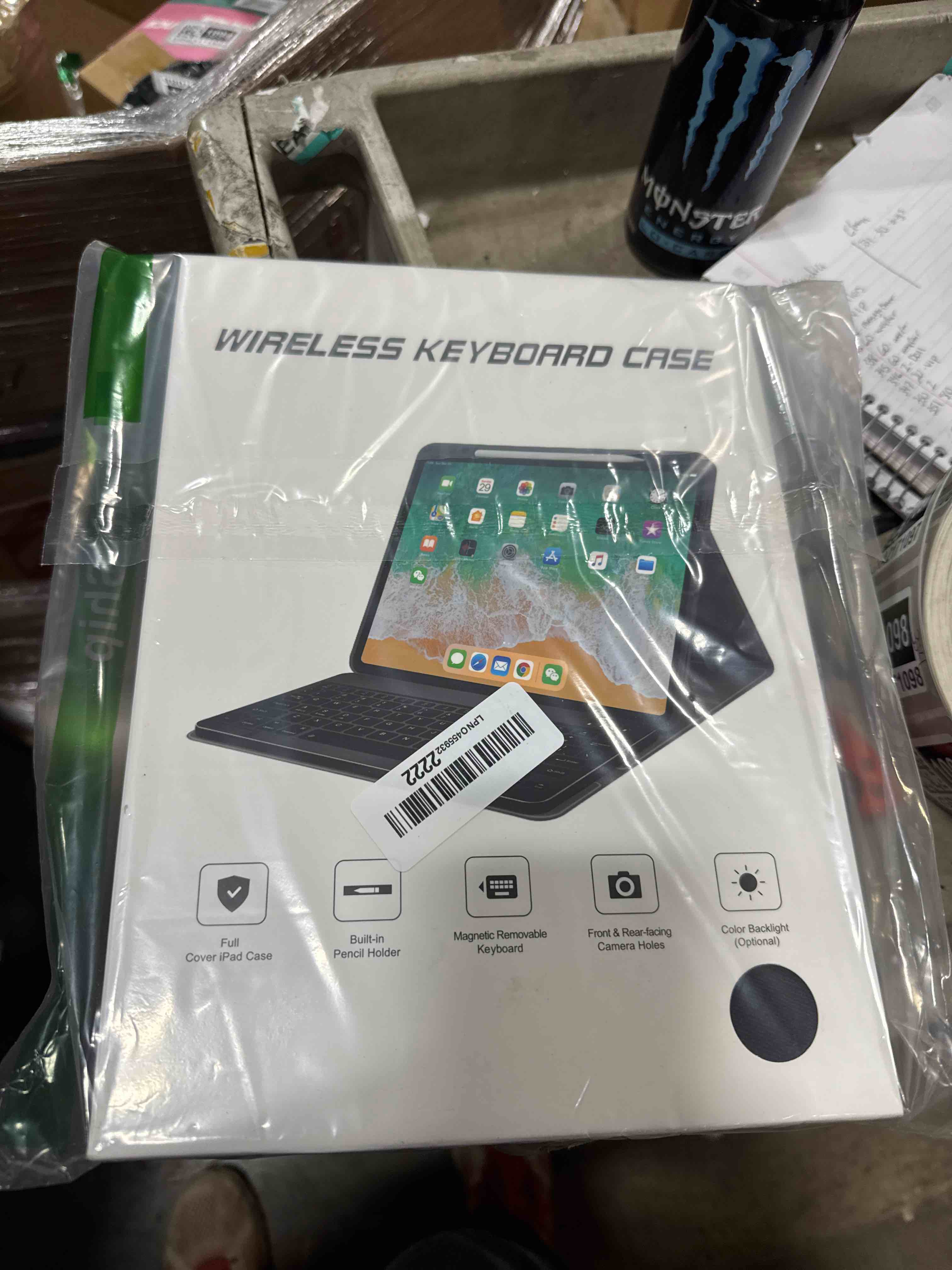 Condition photo showing New/Like New for BLUTLOTUS Keyboard Case for iPad Air 11 Air 5th 4th Generation 10.9 inch, Pro 11 1st/2nd/3rd/4th, 360° Rotatable Magnetic Case with Pencil Holder Groove, 7 Color Backlit Wireless Keyboard (Black) 360 Rotatable Detachable for 10.9/11(Not for 10th) Black