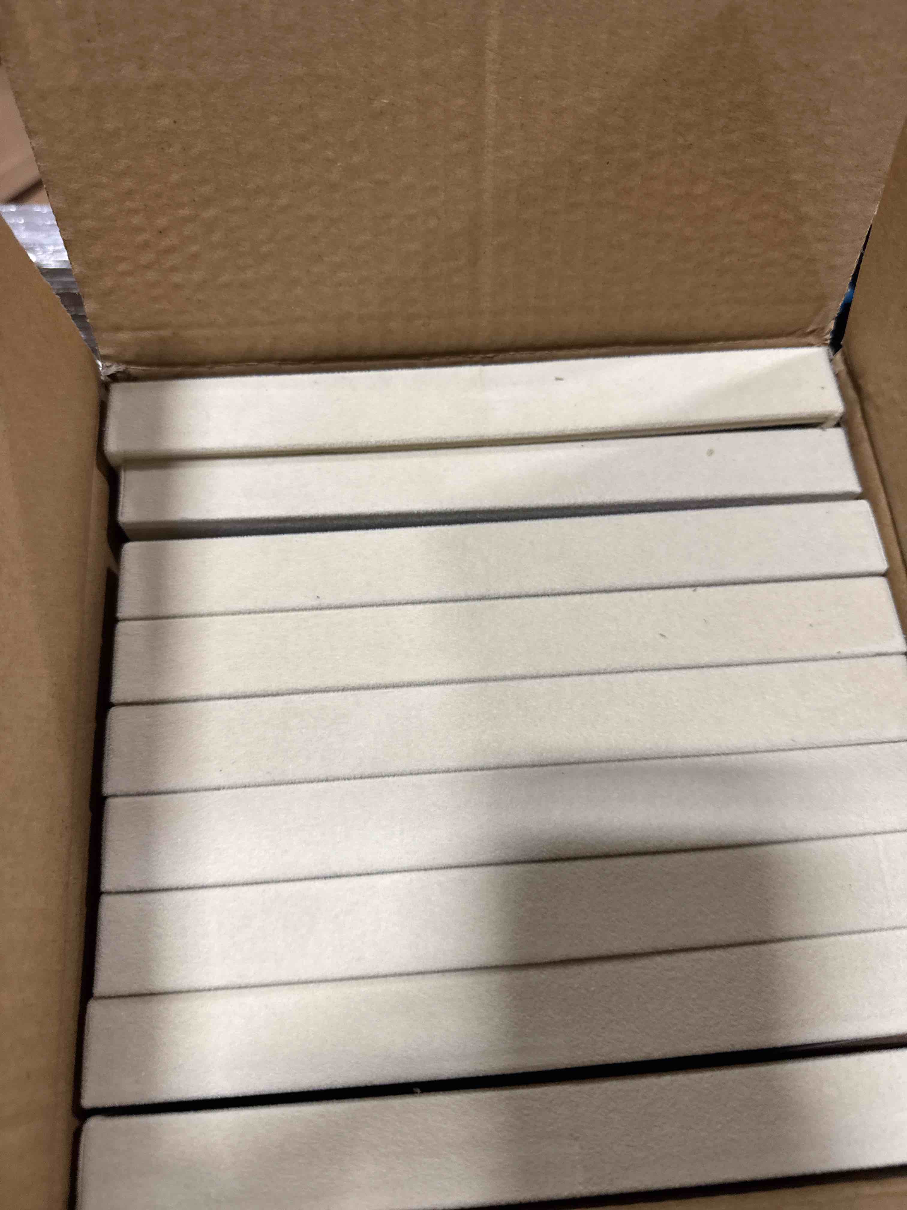 Condition photo showing New/Like New for SPAKOWN Jewelry Organizer Trays for Necklace, Velvet Necklace Tray Necklace Displays for Selling Chains Showcase Storage Organizer (Beige)