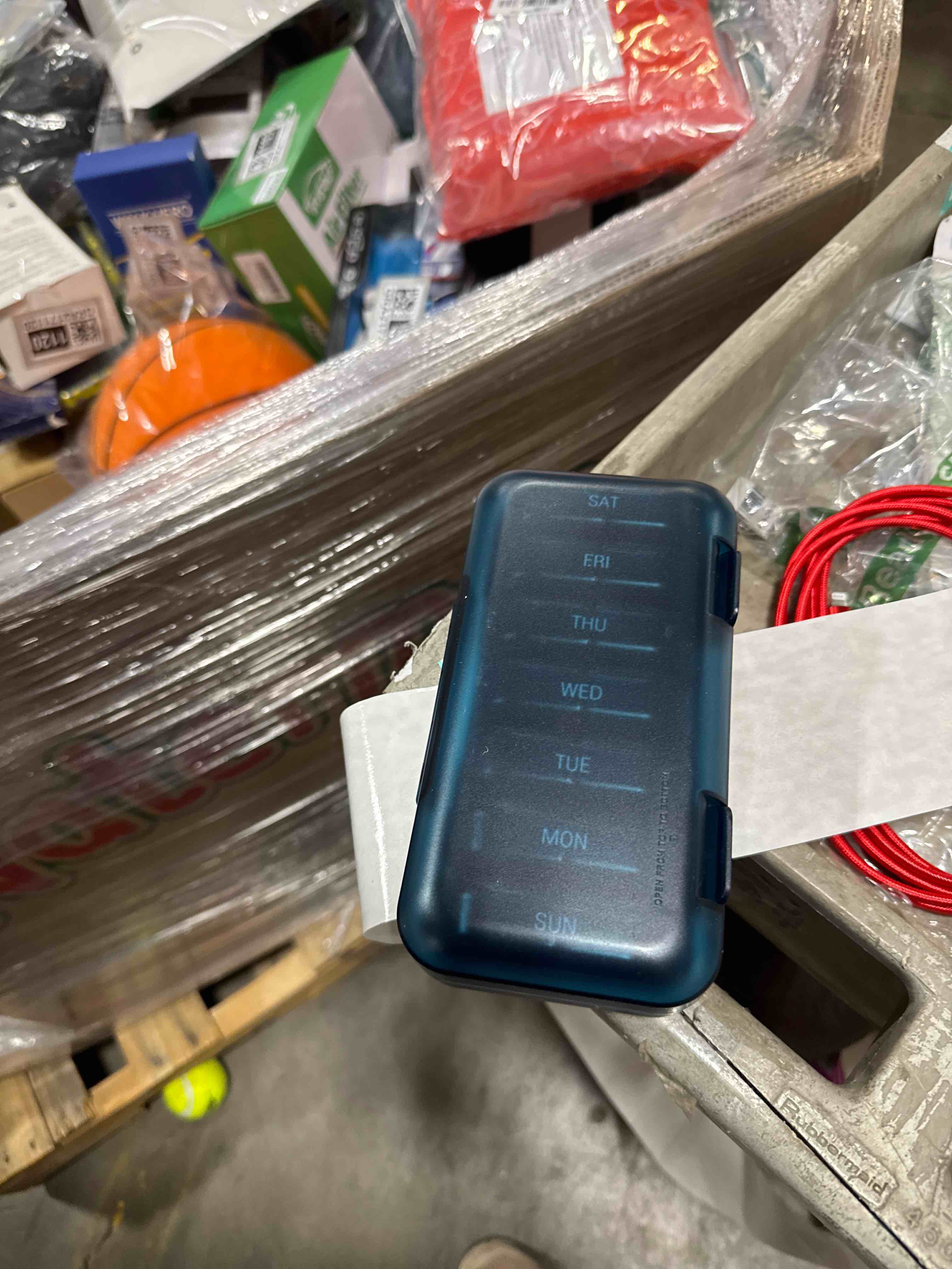 Condition photo showing New/Like New for Pill Organizer 2 Times a Day, Large Weekly Pill Box 7 Day, Daily Am Pm Pill Case Dispenser with Removable Containers, Compact Medication Organizer for Vitamins, Supplements (Blue)