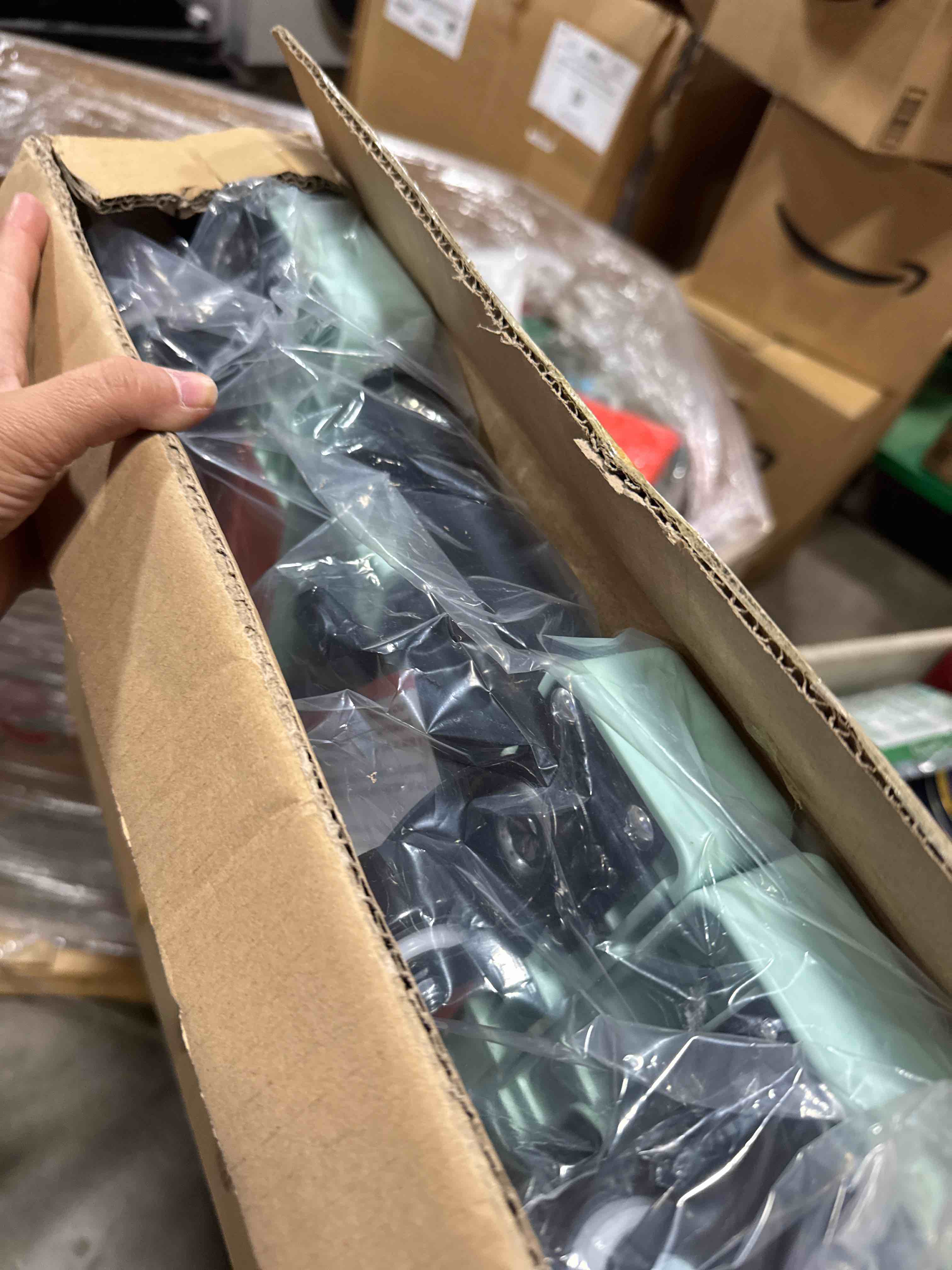 Condition photo showing New/Like New for Folding Hand Truck 500lbs, Portable Heavy Duty Dolly Cart, 6 Wheels Collapsible Luggage Cart with 2 Elastic Ropes - Compact Trolley Cart for Easy Moving - Ideal Hand Cart for Travel and More Green 1.70