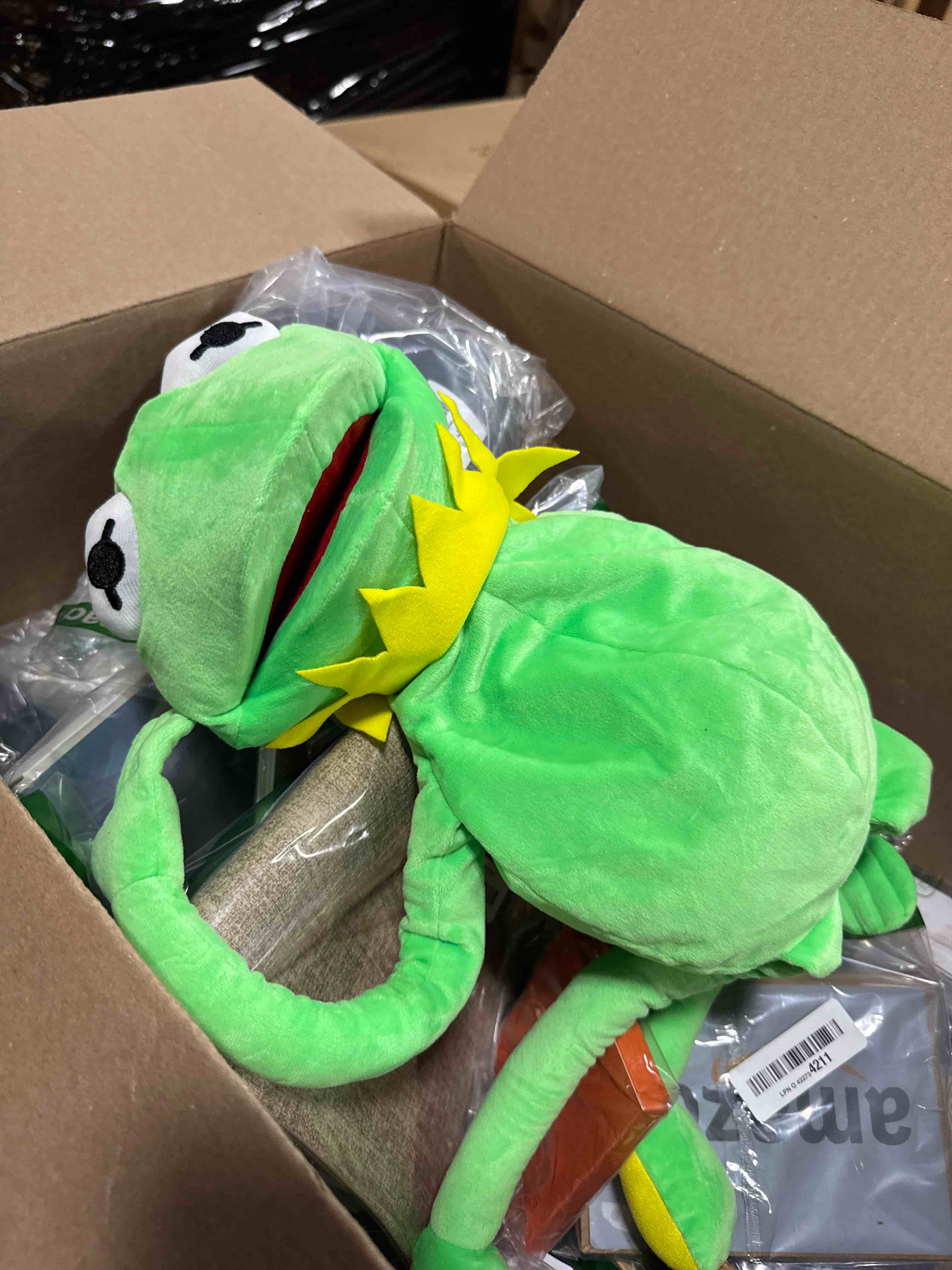Condition photo showing New/Like New for Kermit Frog Puppet, The Muppets Show, Soft Hand Frog Stuffed Plush Toy, Christmas Birthday Gift Ideas for Boys and Girls- 24 Inches