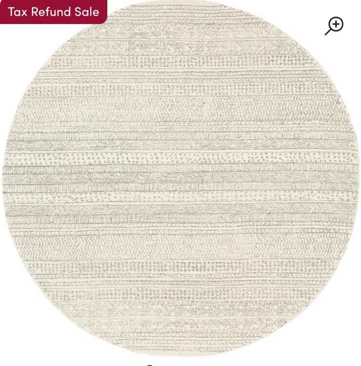 Lansing Geometric Hand-Tufted Wool Gray/Cream Area Rug 9’ x 9’