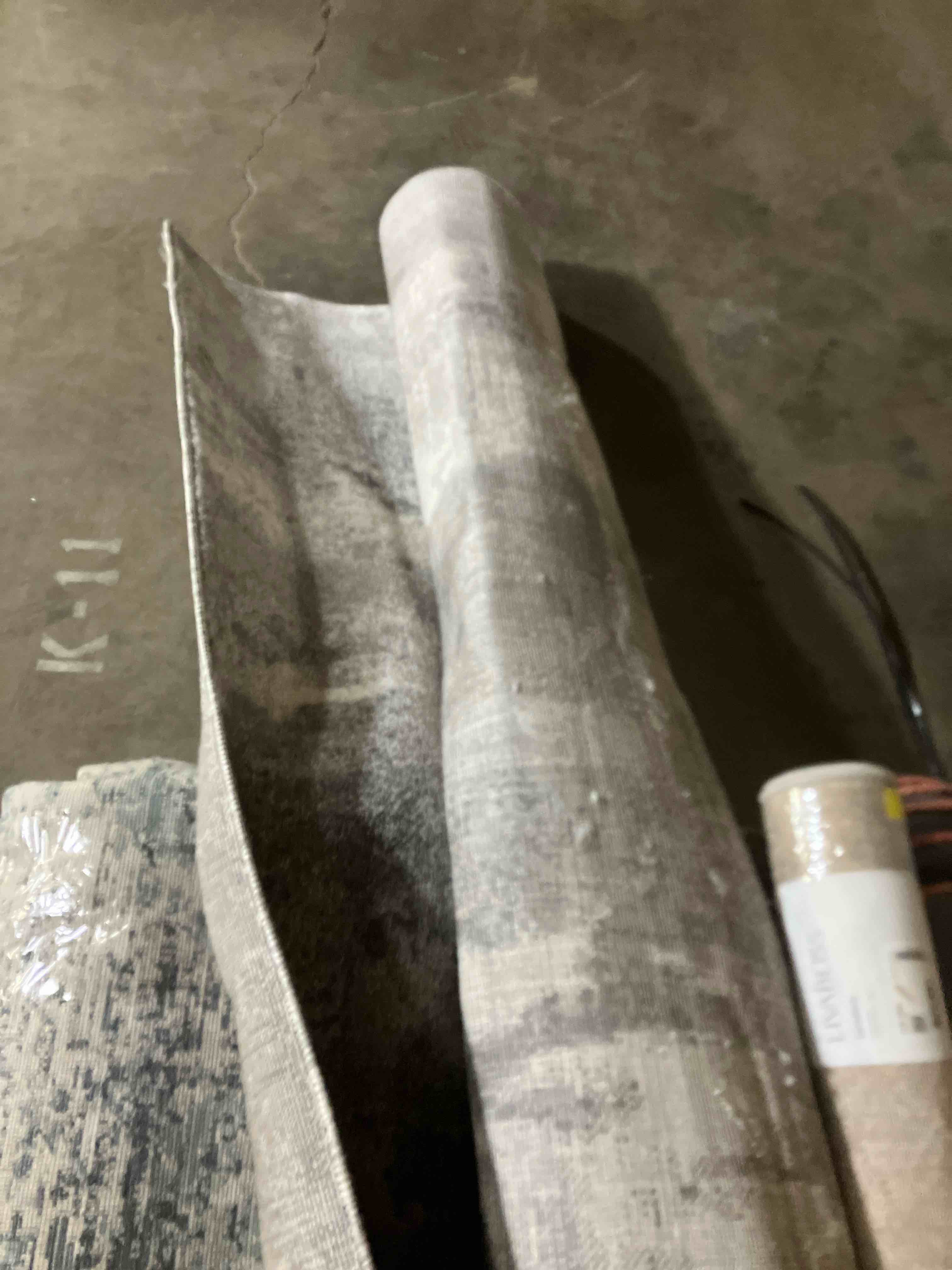 Condition photo showing Good Condition for Luxe Weavers Modern Abstract Dark Gray 8x10 Area Rug  Stain Resistant Carpet