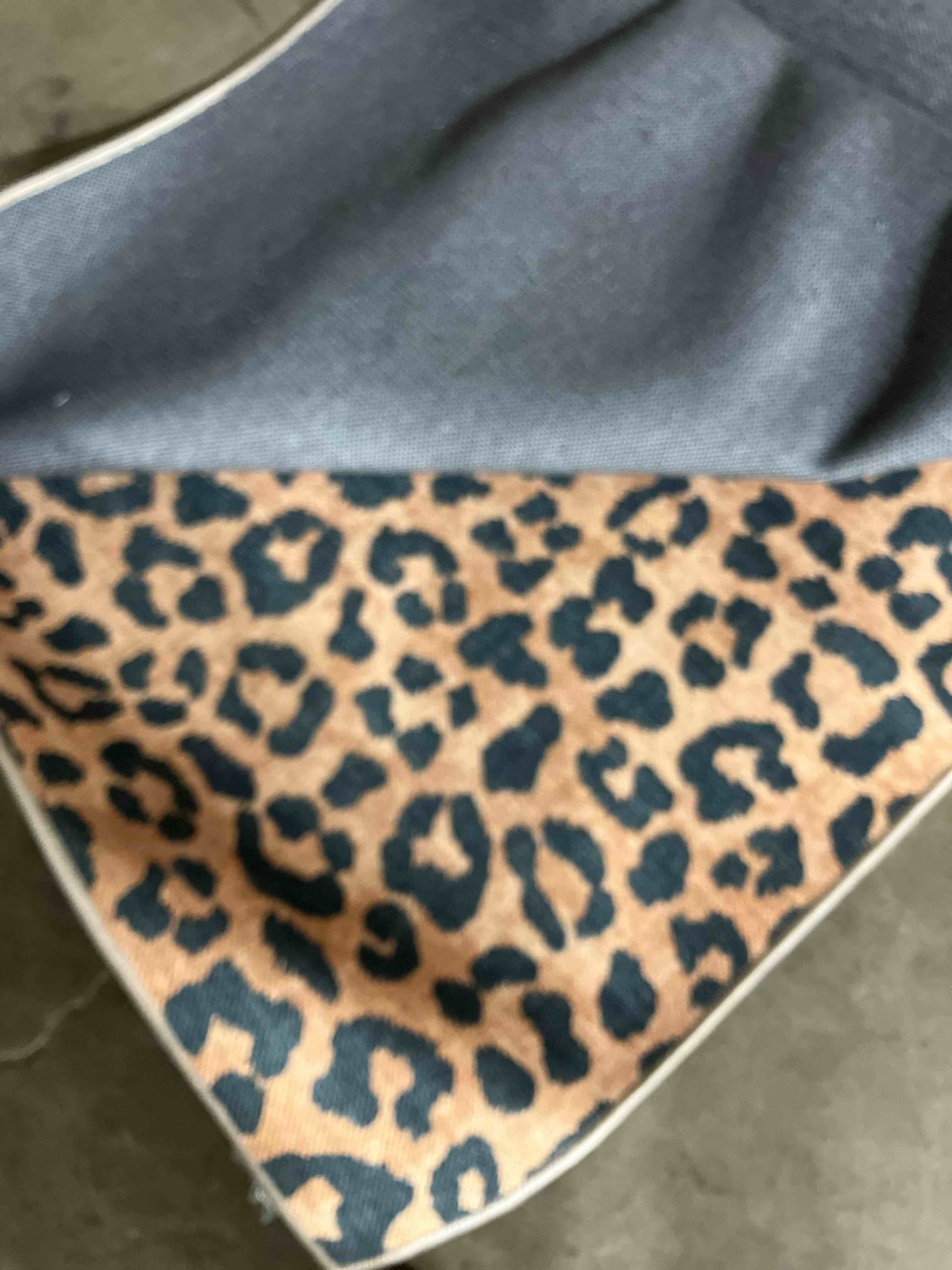 Condition photo showing Good Condition for Well Woven Animal Prints Leopard Mid-Century Modern Leopard Pattern Brown Flat Pile Easy to Clean 7 10  x 9 10  Area Rug