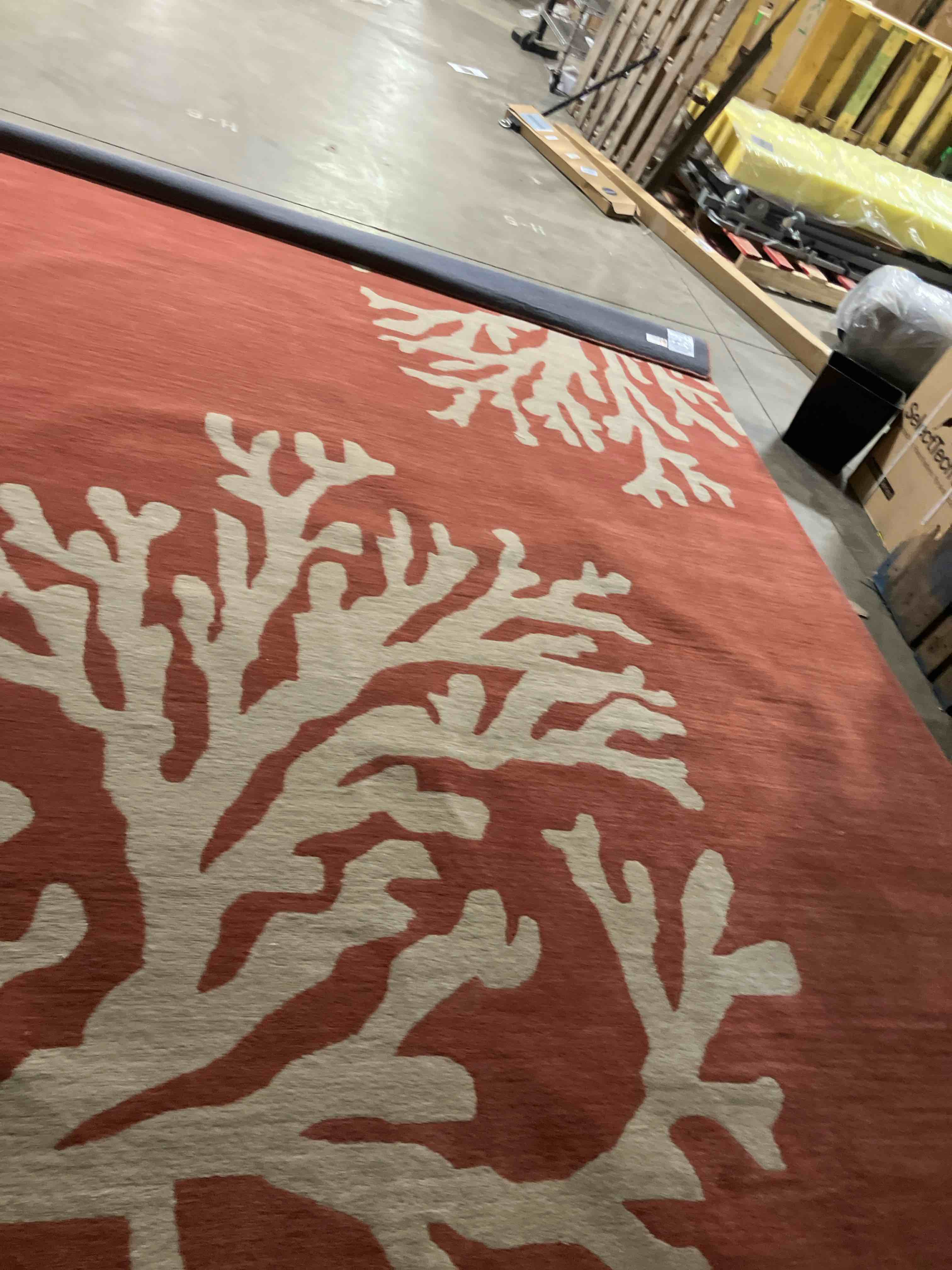 Condition photo showing Good Condition for Jaipur Living Coastal Seaside Handmade Abstract Coral/ Tan Area Rug (8'X11')