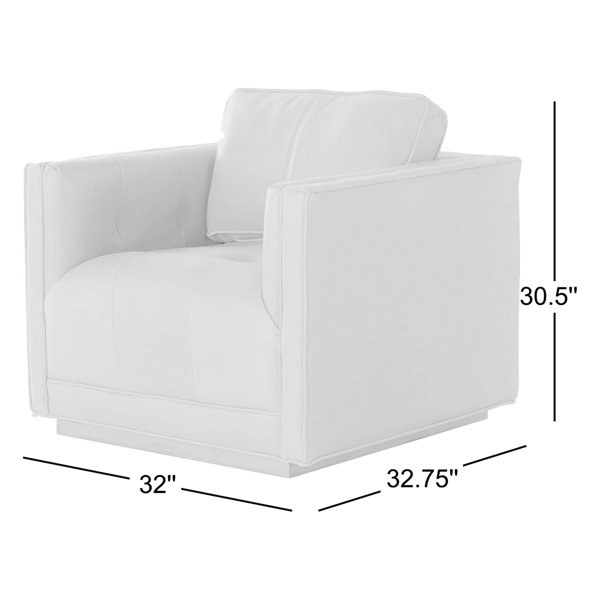 Condition photo showing New/Like New for Calabrese Upholstered Swivel Armchair By Birch Lane™