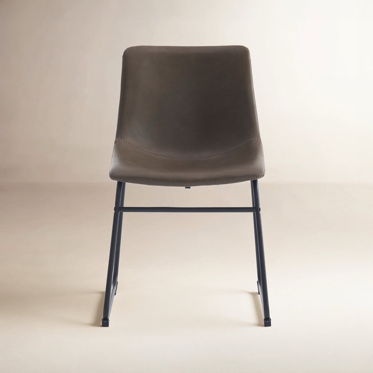 Condition photo showing New/Like New for Anke Vegan Leather Dining Chairs, Black (Set of 2) By AllModern