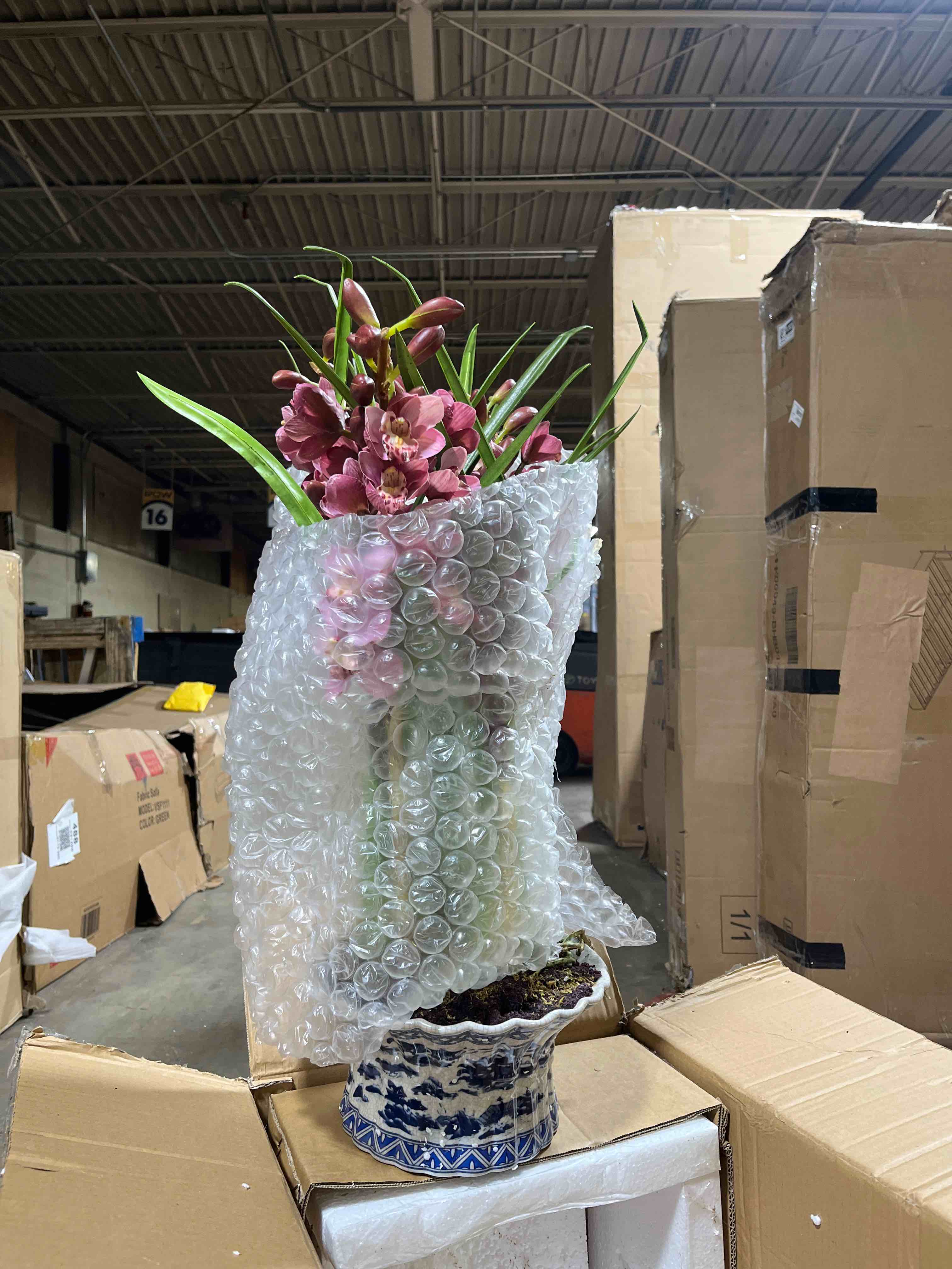 Condition photo showing Good Condition for Orchid Arrangement in Pot By Winward Silks