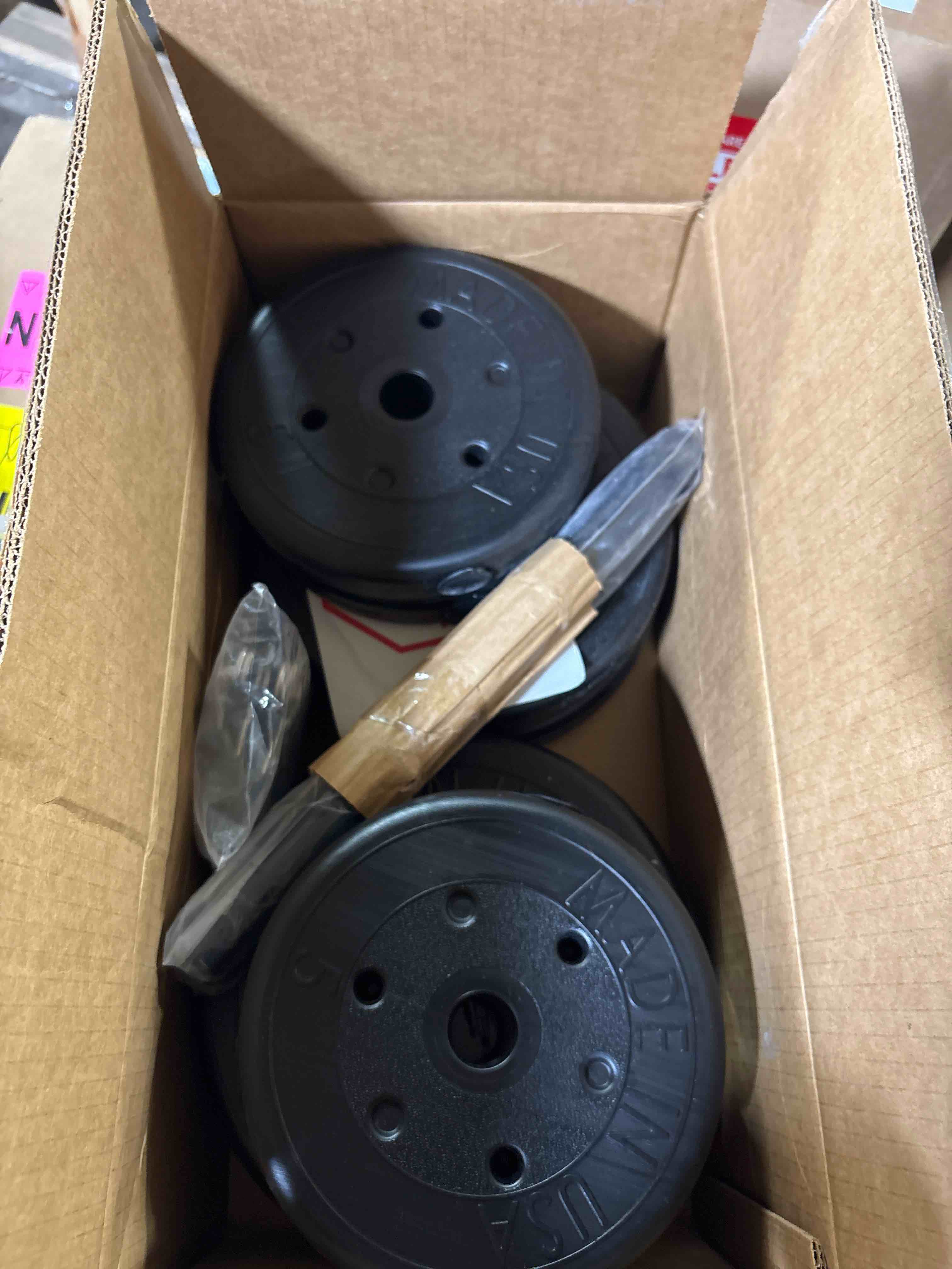 Condition photo showing New/Like New for US Weight 105 Pound Barbell Weight Set for Home Gym| Adjustable Weight Set with Two Dumbbell Bars 