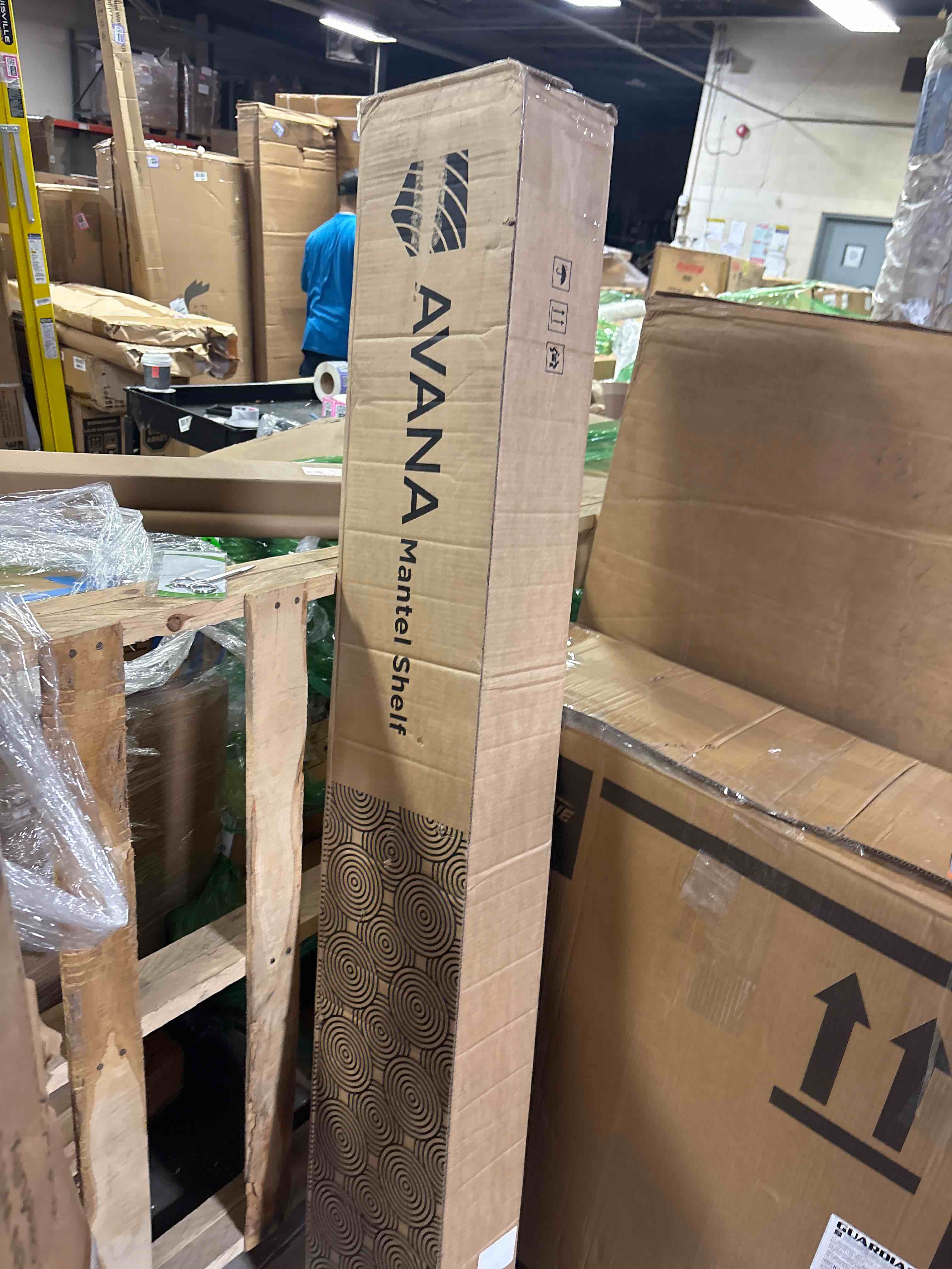 Condition photo showing Good Condition for Avana Rusticfireplace Mantel - Mounted Mantles for Over Fireplace - Farmhouse Fireplace Mantle Shelf 60 Inches - Handcrafted Wood Fireplace Mantels - Fireplace Mantels 60 Inches X 8 X 5 - Espresso 60 X 8 X 5 Espresso