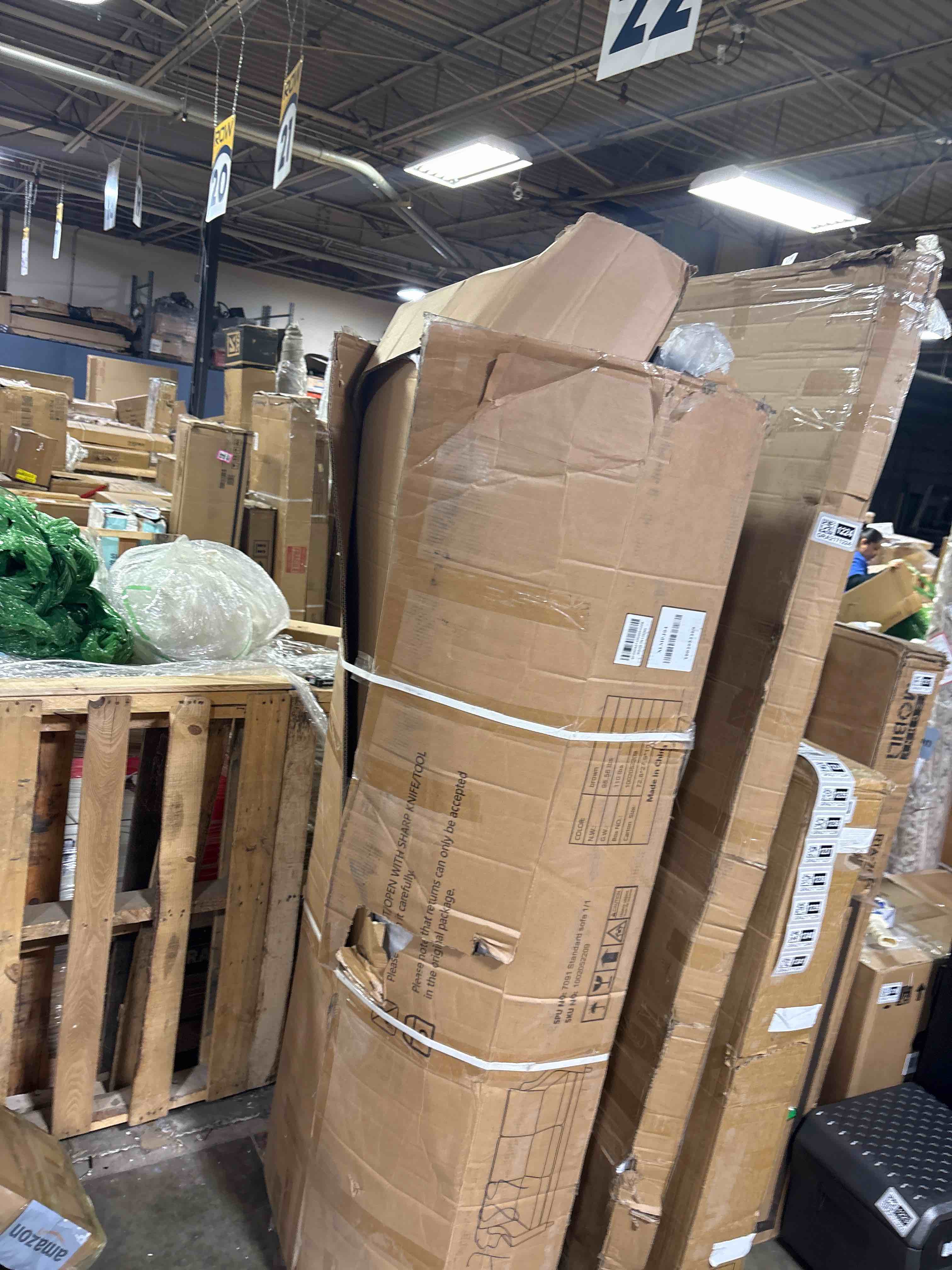 Condition photo showing Good Condition for Kingfun 80" Faux Leather Sofa, 3 Seater Couch, Mid Century Modern Couches with Solid Wood Legs for Living Room & Bedroom, Brown