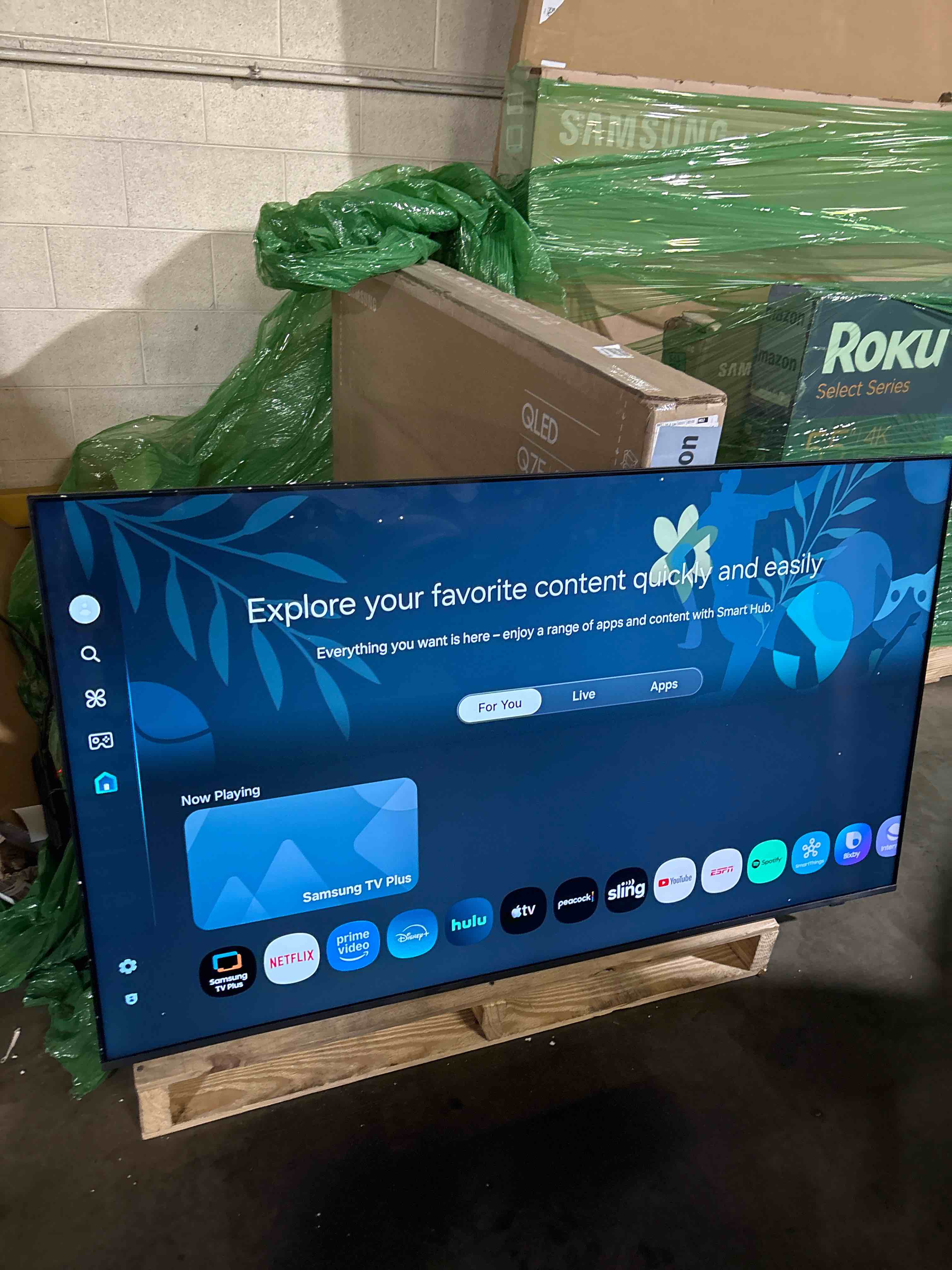 Condition photo showing New/Like New for Samsung 58-Inch Class Crystal UHD U8000F 4K Smart TV (2025 Model) Endless Free Content, Crystal Processor 4K, MetalStream Design, Knox Security, Alexa Built-in
