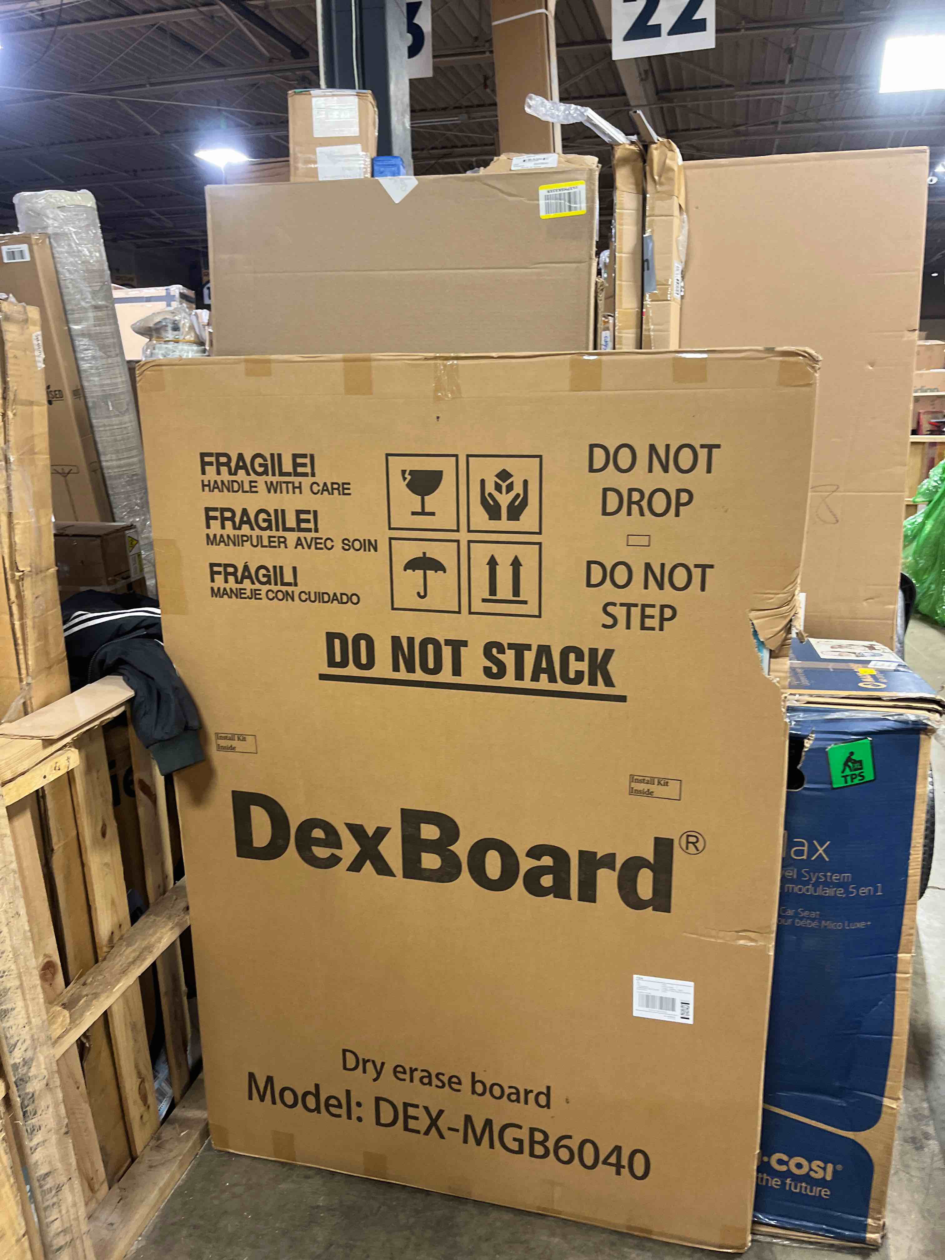 Condition photo showing New/Like New for Large 60 x 40-in Magnetic Dry Erase Board with Pen Tray| Wall-Mounted Aluminum Message Presentation Memo White Board for Office Home and School