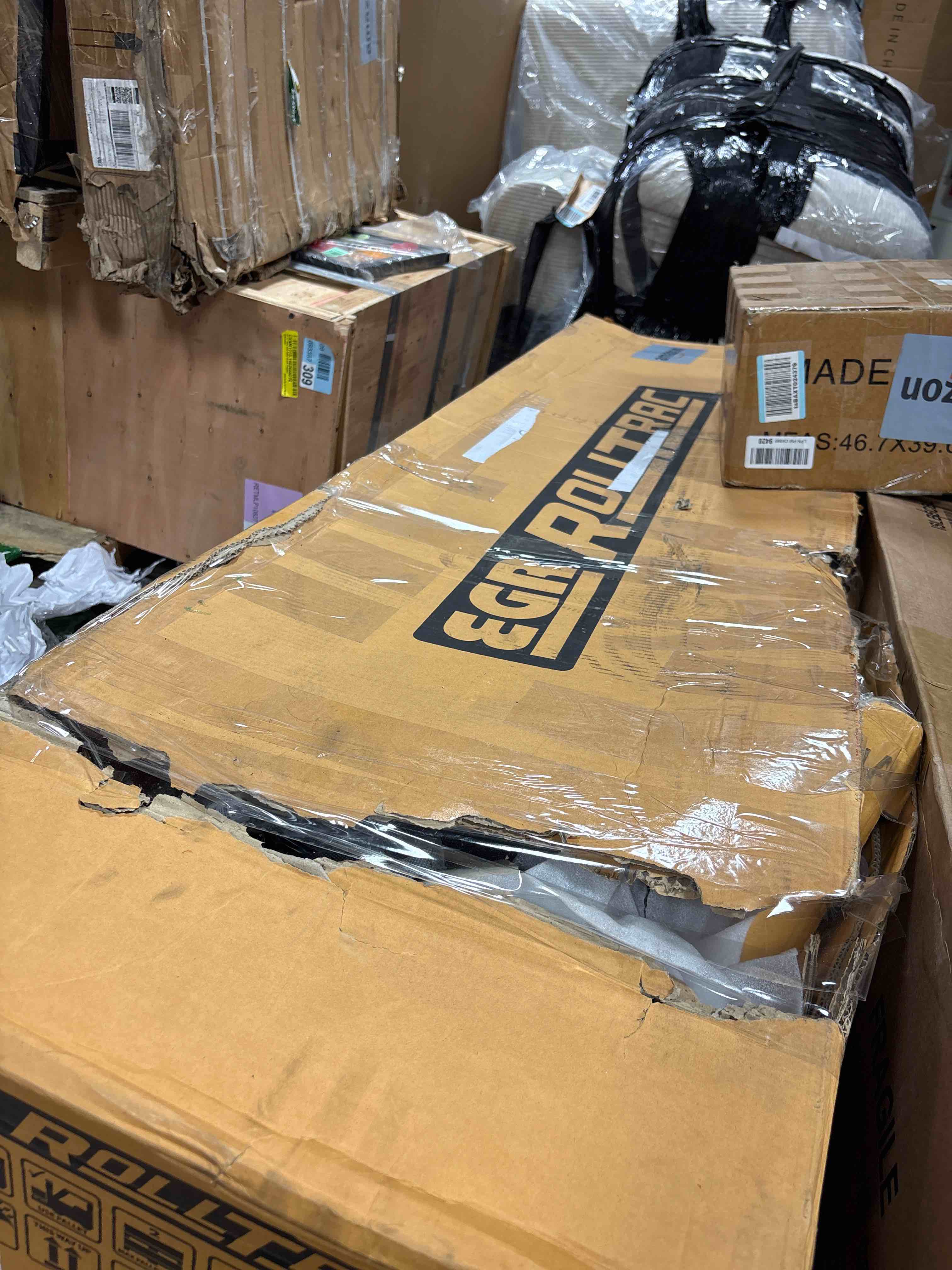 Condition photo showing As Is for EGR RT038812ML RollTrac Manual Retratable Truck Bed Cover Accessory Compatible with Ford F150 Short Box, Black