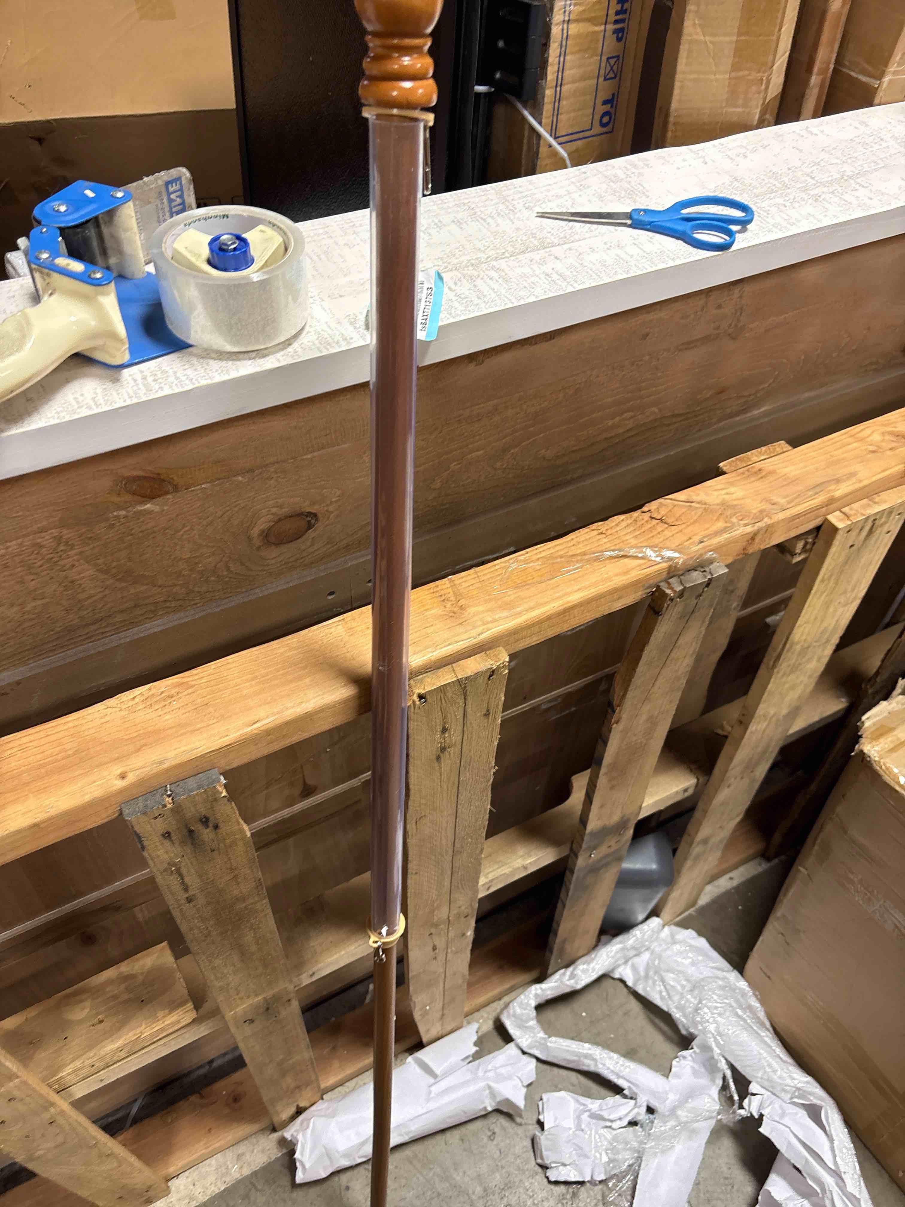 Condition photo showing New/Like New for Evergreen Flag 56" Solid Wood Flag Pole with Holder and Anti-Wrap Tube for 3'x5' Estate Flag with Pole Sleeve, Outdoor Weatherproof Use for Residential or Commercial With Anti-Wrap Tube